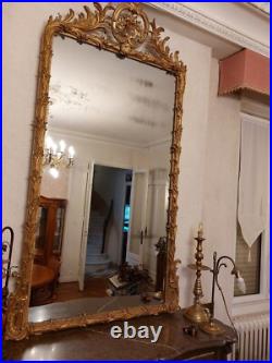 Grand miroir ancien Style Louis XVI XIX° Très Bon État