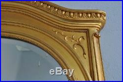 Grand miroir style Louis XVI stuc doré XIXème