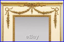 Grand trumeau peint et doré style Louis XVI Napoléon III