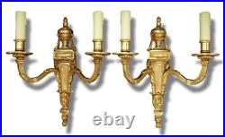 Grande Paire D'appliques, Têtes De Bélier, Style Louis XVI Bronze