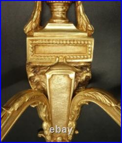 Grande Paire D'appliques, Têtes De Bélier, Style Louis XVI Bronze