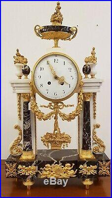 Grande Pendule Style Louis XVI Napoléon I Pendule en bronze, Empire, clock
