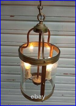 Importante ancienne lanterne en laiton de style Louis XVI en état de marche