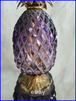 Lampe Ananas En Bronze & Cristal Paris Style Louis XVI Epoque XX Eme