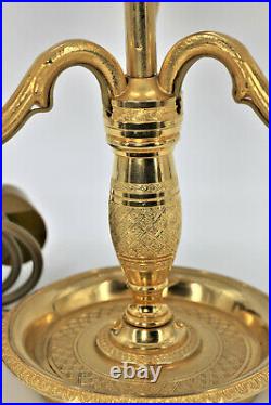 Lampe Bouillotte Style louis XVI Bronze doré French Antique Lamp
