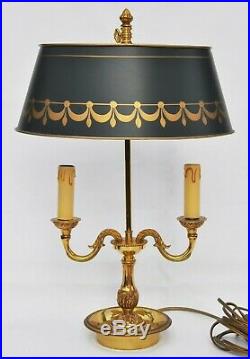 Lampe Bouillotte en Bronze doré de Style Louis XVI