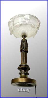 Lampe De Style Louis XVI Patine Bronze