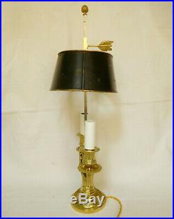 Lampe bouillotte / de bureau style Louis XVI, BRONZE DORE et tôle, EPOQUE XIXe