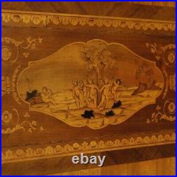Lit simple meuble en bois incrusté style ancien Louis XVI chambre 900
