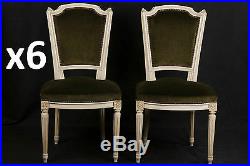 Lot de 6 chaises de style Louis XVI / Set of 6 chair Louis XVI style