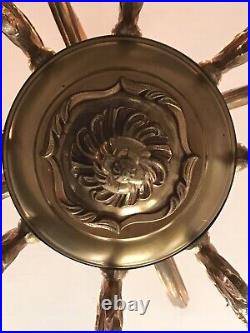 Lustre En Bronze 8 Branche Style Louis XVI
