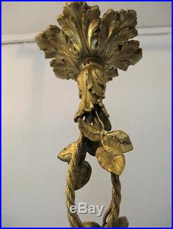 Lustre en bronze doré ange de style Louis XVI deux lumières époque XIX siècle