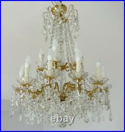 Lustre en cristal de Baccarat taillé à 16 feux de style Louis XVI circa 1880