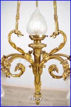 Lustre style Louis XVI bronze doré