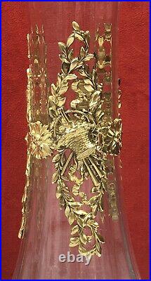 Magnifique PAIRE de vases CRISTAL BACCARAT Style LOUIS XVI Vers 1900 Fin XIXe