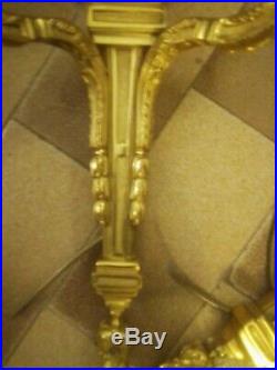 Magnifique paire d'appliques flambeau bronze style Louis XVI
