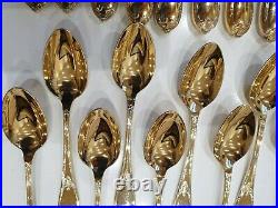Ménagère FELIX FRÈRES 109 +12 pièces en métal argenté doré style Louis XVI n°826