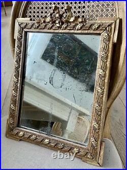 Miroir Ancien XIXe Style Louis XVI Glace Mercure