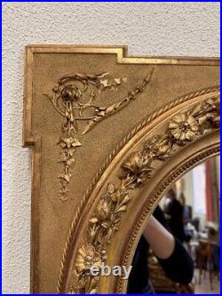 Miroir Médaillon De Style Louis XVI en bois doré