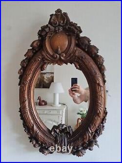 Miroir Ovale De Style Louis XVI époque fin XIX ème s