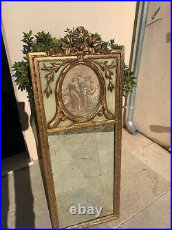 Miroir TRUMEAU de style LOUIS XVI d'époque fin XIXe