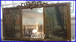 Miroir Trumeau Tête De Lit De Style Louis XVI Huile Sur Toile
