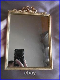 Miroir ou cadre porte photo métal doré style Louis XVI à Noeud Marie Antoinette