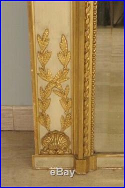 Miroir trumeau style Louis XVI bois doré Napoléon III