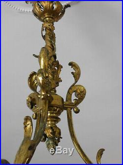 Monture de lustre en bronze doré style Louis XVI 6 feux