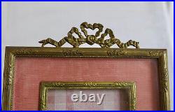 PAIRE de CADRE, style Louis XVI, métal, laiton doré, dos abimé, cadre ancien