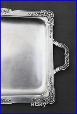 PLATEAU EN ARGENT MASSIF MINERVE STYLE LOUIS XVI (silver tea tray)