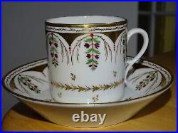 PORCELAINE DE PARIS ANCIENNE TASSE A CAFE LITRON STYLE LOUIS XVI fin 18 EME