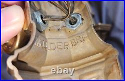 Paire 2 appliques bronze doré style Louis XVI Cannelures feuillages & perles