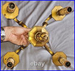 Paire 2 appliques bronze doré style Louis XVI Cannelures feuillages & perles