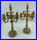 Paire De Candelabres En Bronze Dore Napoleon III Style Louis XVI 5 Feux H3722