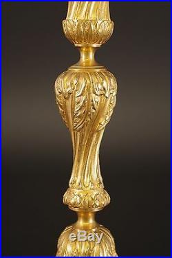 Paire De Flambeaux Style Louis XVI bronze doré Napoléon III