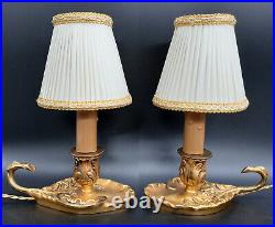 Paire De Lampes De Chevet De Style Louis XV Bronze Hettier Vincent