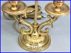 Paire Lampe Bouillotte Bronze doré Style Louis XVI French Antique Lamp