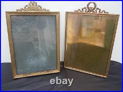 Paire cadres bronze style Louis XVI cadre bronze miroir photo miniature 19eme