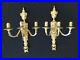 Paire d’Appliques Bronze 3 Branches Style Louis XVI Wall lLight Candelabra 19th