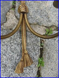 Paire d'Appliques en Bronze style Louis XVI début XX Noud et Corde en Bronze 29