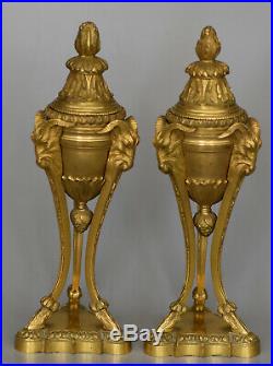 Paire de Cassolettes Bronze doré Style Louis XVI France, XIXe