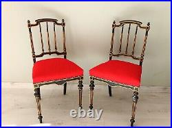 Paire de chaises Louis XVI style Napoléon III époque art nouveau