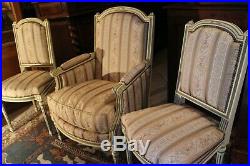 Paire de chaises de style Louis 16 double patine (possibilité bergère assortie)