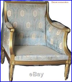 Paire de fauteuil marquises style Louis XVI-Mercier Frères