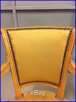 Paire de fauteuils cabriolets hêtre style Louis XVI-Directoire