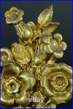 Paire de grands Cache Clous 19E Bronze doré style Louis XVI Cover Nail Rare