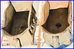 Paire de petite jardinières en fonte style louis XVI haut 10 larg 21 prof 9 cm