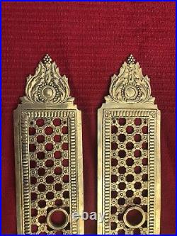 Paire plaques propreté De Porte style Louis XVI Paire plaques propreté De Porte style Louis XVI
