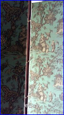Paravent papier peint Zuber 4 Panneaux de style Louis XVI XXe siècle